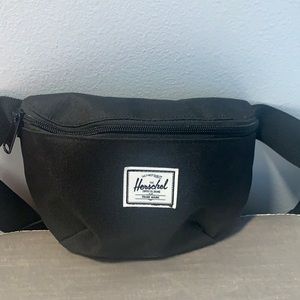 Herschel Black Canvas Belt Bag Fanny Pack